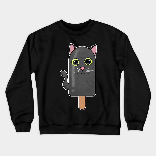 Animal Popsicle Grey Cat Ice Cream Summer Gift Crewneck Sweatshirt by Mesyo